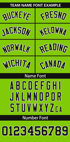 Custom Neon Green Black-White Personalized Color Block Authentic Baseball Jersey