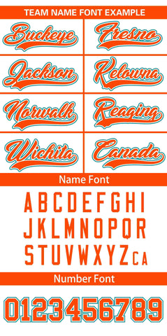 Custom White Orange-Aqua Personalized Color Block Authentic Baseball Jersey