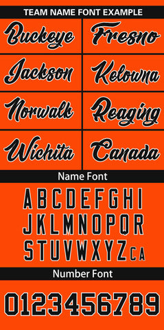 Custom Orange Black-White Personalized Color Block Authentic Baseball Jersey