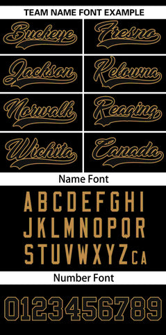 Custom Black Old Gold Personalized Flame Graffiti Pattern Authentic Baseball Jersey