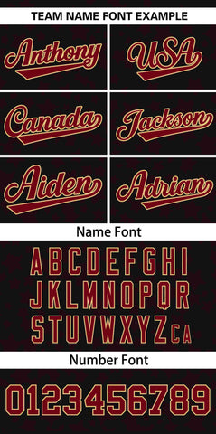 Custom Black Crimson Personalized Star Graffiti Pattern Authentic Baseball Jersey