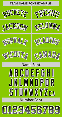 Custom Neon Green Black-White Personalized Gradient Font And Side Design Authentic Baseball Jersey