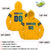Custom Stitched Yellow Navy-Aqua Cotton Pullover Sweatshirt Hoodie
