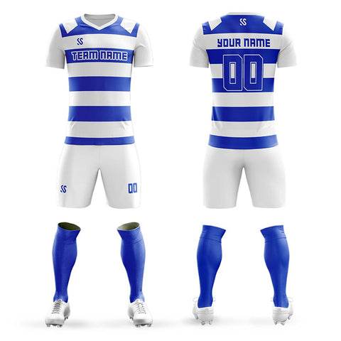 Custom Royal Casual Printing Sportswear Soccer Sets Jersey