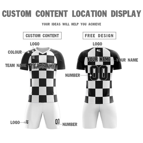 Custom Black Outdoor Soccer Sets Jersey