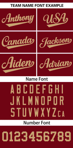 Custom Crimson Old Gold Full Button Design Authentic Baseball Jersey