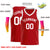 Custom Red White-Classic Tops Men Casual Basketball Jersey