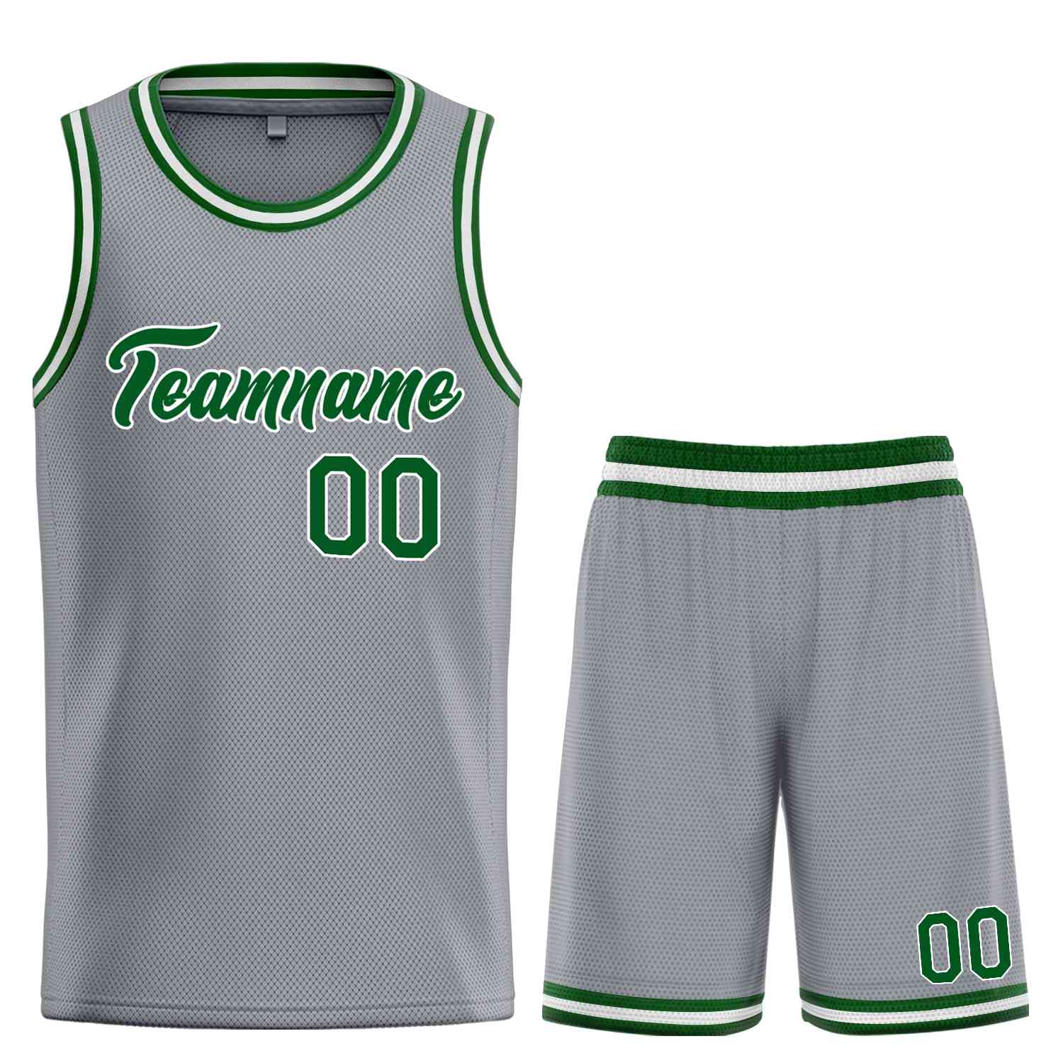 CHICAGO SKYHAWKS Black Green Grey and White Basketball Uniforms