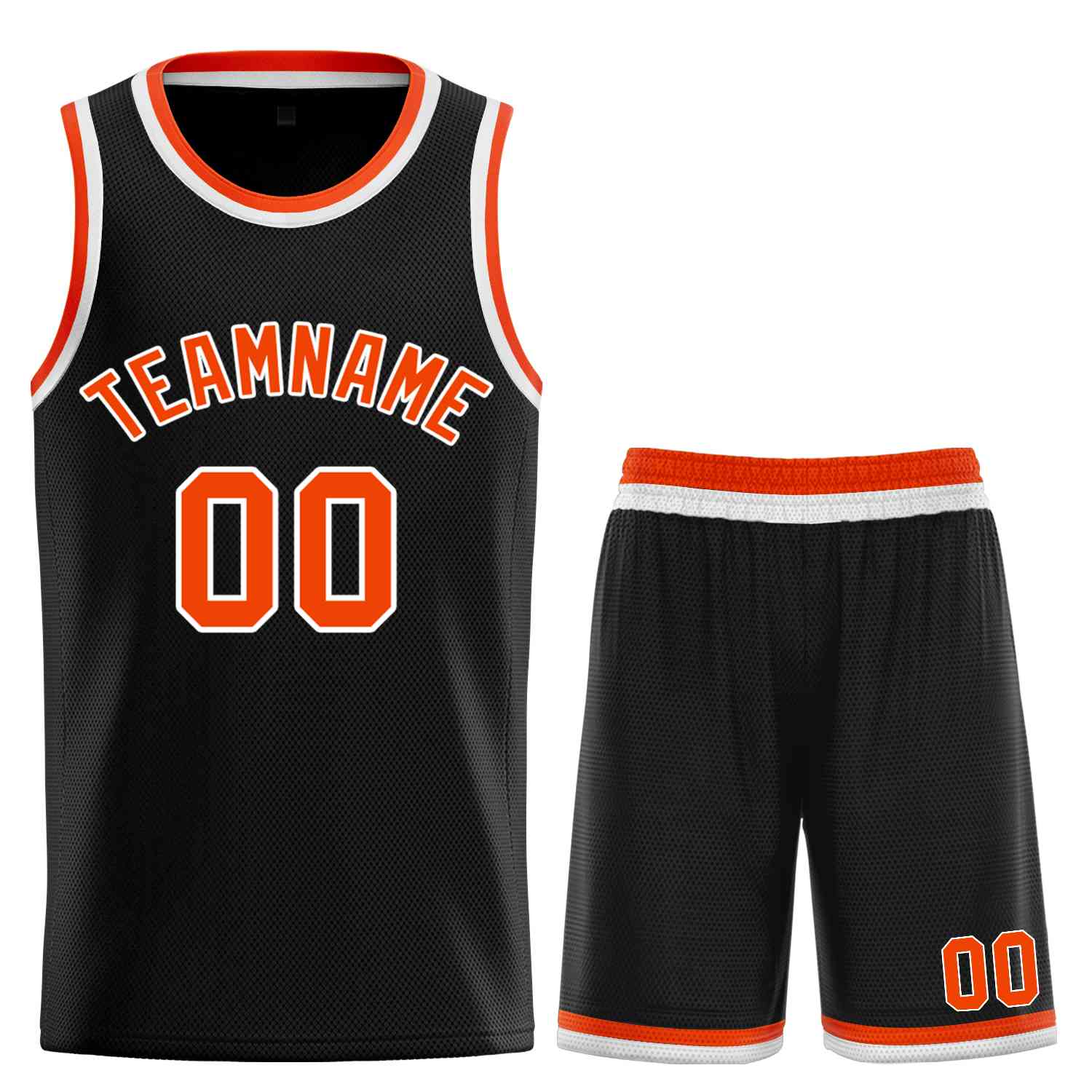 FANSIDEA Custom Orange White-Black Authentic Split Fashion Basketball Jersey Youth Size:M