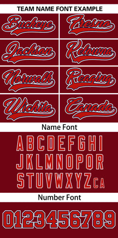 Custom Crimson Red Personalized Gradient Ribbed Design Authentic Baseball Jersey