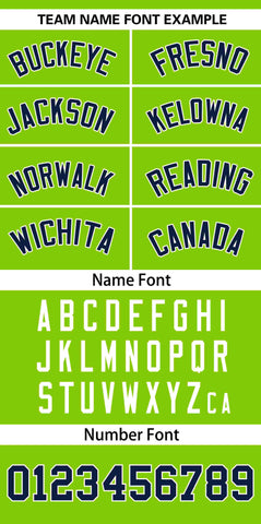 Custom Neon Green Navy-White Personalized Side Two-Tone Design Authentic Baseball Jersey