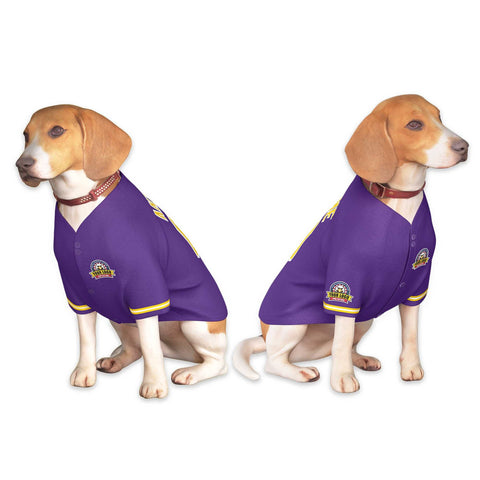 Custom Purple Gold-White Classic Style Dog Jersey