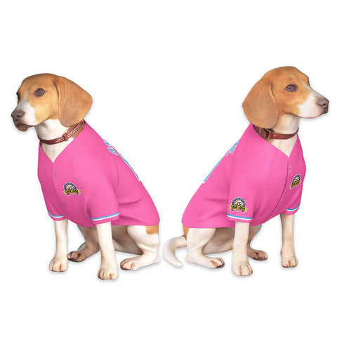 Custom Pink Powder Blue-White Classic Style Dog Jersey