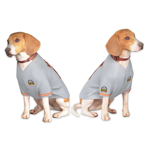 Custom Gray Navy-Orange Classic Style Dog Jersey