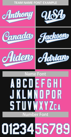 Custom Pink Black Split Fashion Design Authentic Sleeveless Baseball Jersey