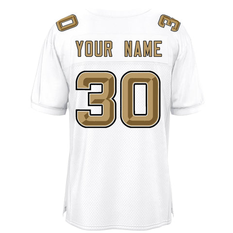 Custom White Classic Style Mesh Authentic Football Jersey
