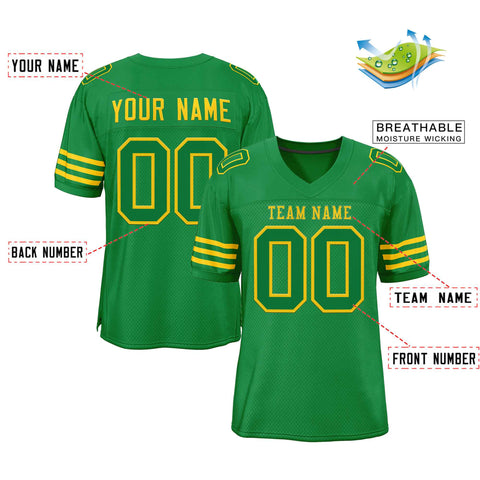 Custom Kelly Green Kelly Green-Gold Classic Style Authentic Football Jersey