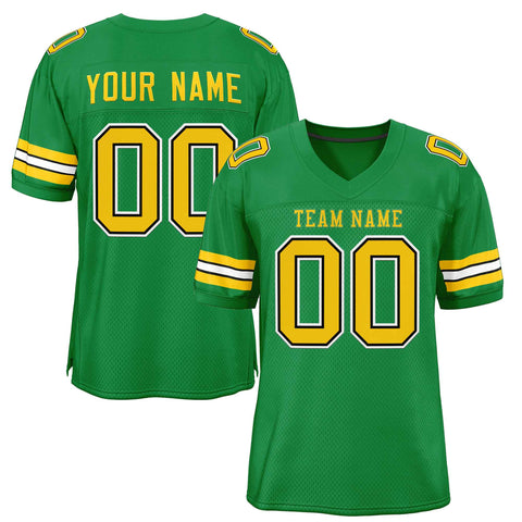 Custom Kelly Green Gold-Kelly Green Classic Style Authentic Football Jersey