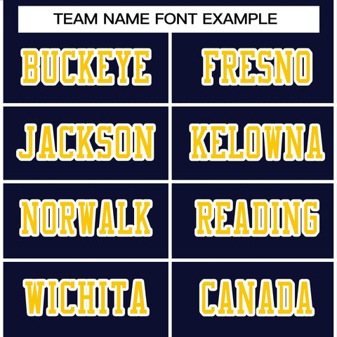 Custom Navy Gold-White Classic Style Authentic Football Jersey