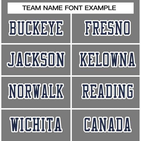 Custom Gray Navy-White Classic Style Authentic Football Jersey