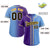 Custom Purple Black-Yellow Gradient Fashion Authentic Baseball Jersey