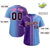 Custom Purple Black-Pink Gradient Fashion Authentic Baseball Jersey