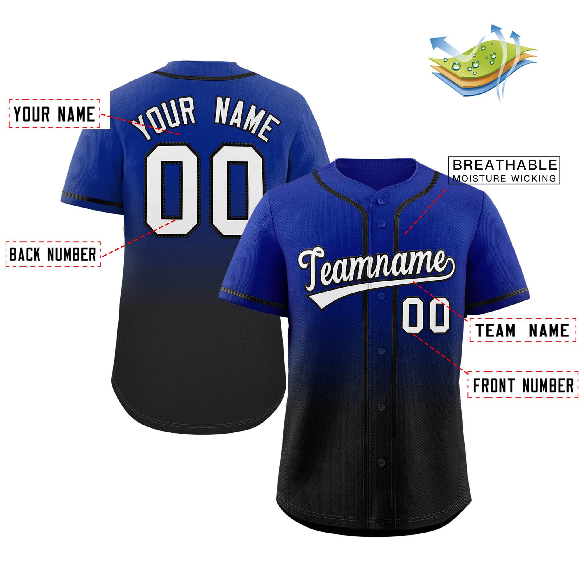 gradient baseball uniforms for adult