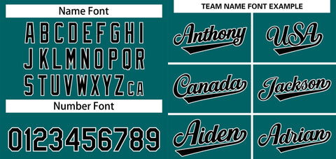 Custom Teal Black-White Classic Style Authentic Baseball Jersey