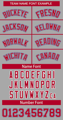 Custom Gray Red Varsity Full-Snap Color Block Letterman Baseball Jacket