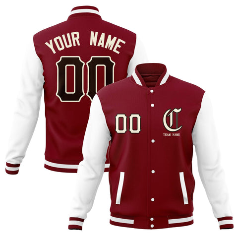 Custom Full-Snap Varsity Letterman Jackets Personalized Baseball Coats
