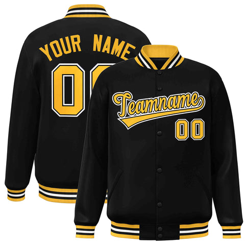 personalized black varsity jackets for school teams
