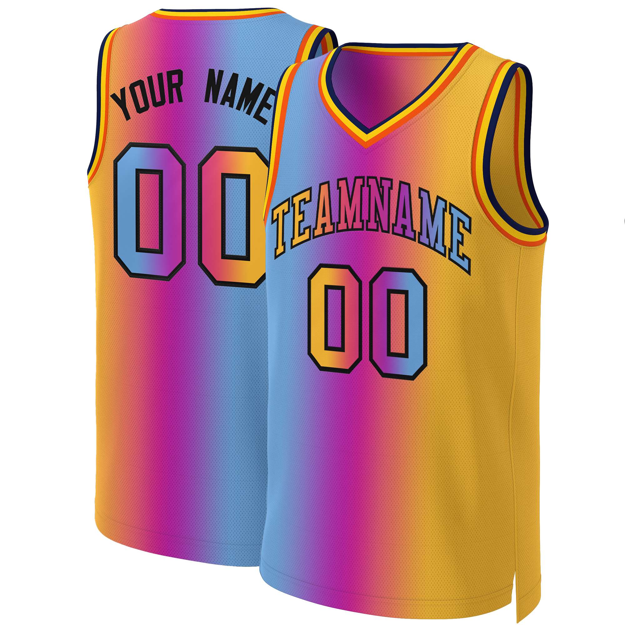 KXK Pink Basketball Jersey, Blue and Black Jersey - KXKSHOP