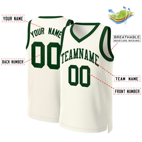 Custom Khaki Green Classic Tops Basketball Jersey