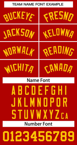 Custom Red Yellow Classic Tops Basketball Jersey