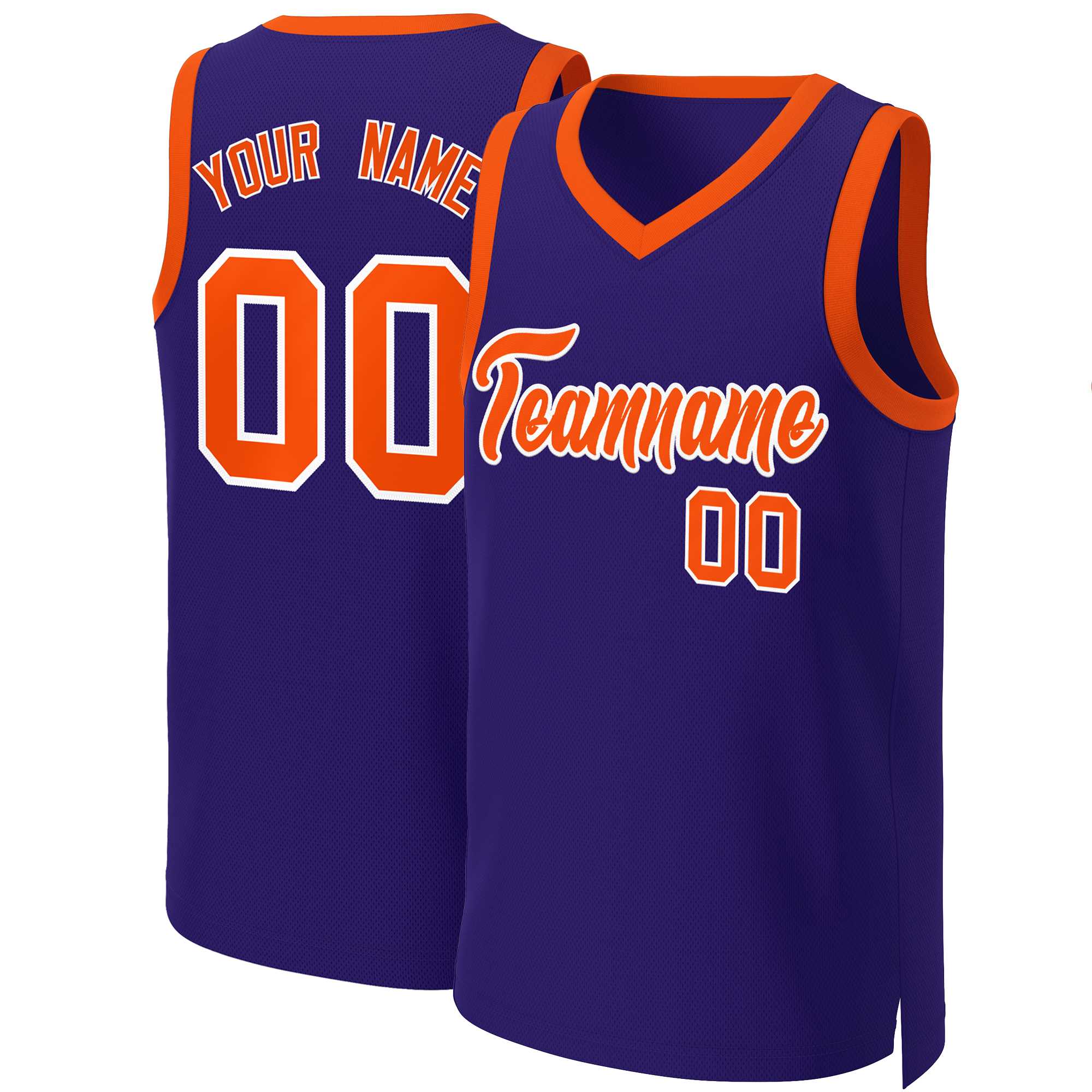 KXK Custom Orange White Double Side Sets Sportswear Basketball Jersey