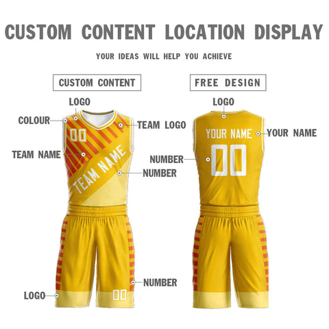 Custom Gold White Graffiti Pattern Sets Bar Element Basketball Jersey