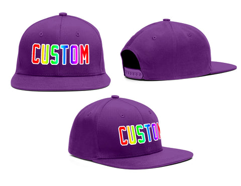 Custom Purple Gradient Outdoor Sport Baseball Cap