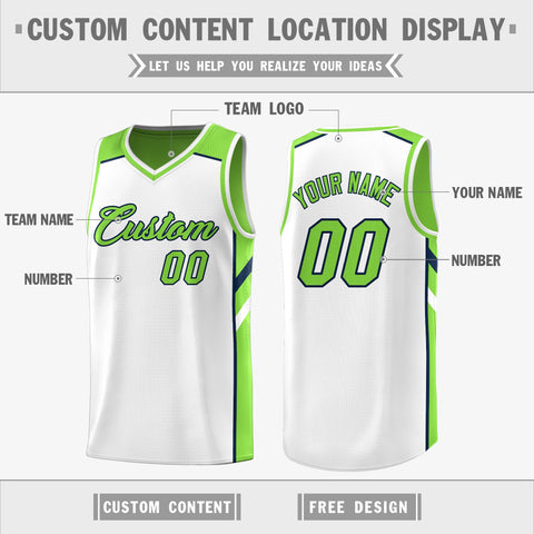 Custom Green Double Side Tops Training Basketball Jersey