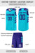 Custom Aqua Royal Double Side Sets Men Basketball Jersey