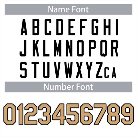 custom baseball uniforms name & number font style example