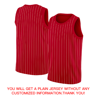Custom Red White Stripe Fashion Tops Mesh Basketball Jersey