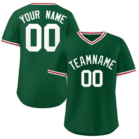 Custom Green Classic Style Personalized Authentic Pullover Baseball Jersey