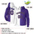 Custom White Purple Purple-Old Gold Split Fashion Stitched Sportwear Pullover Hoodie