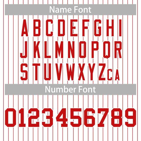 plain striped baseball jerseys name and number font