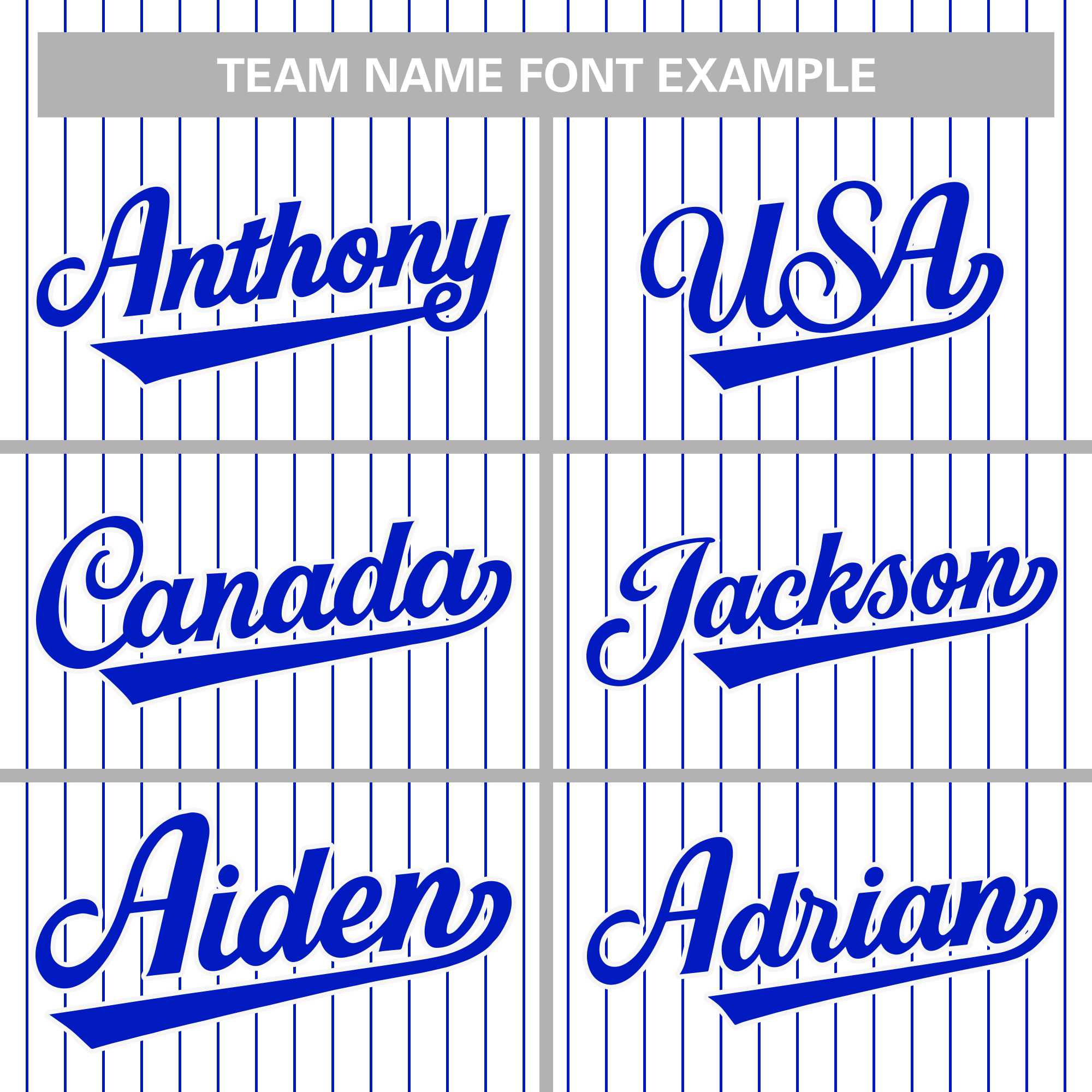 team name baseball uniform stripes