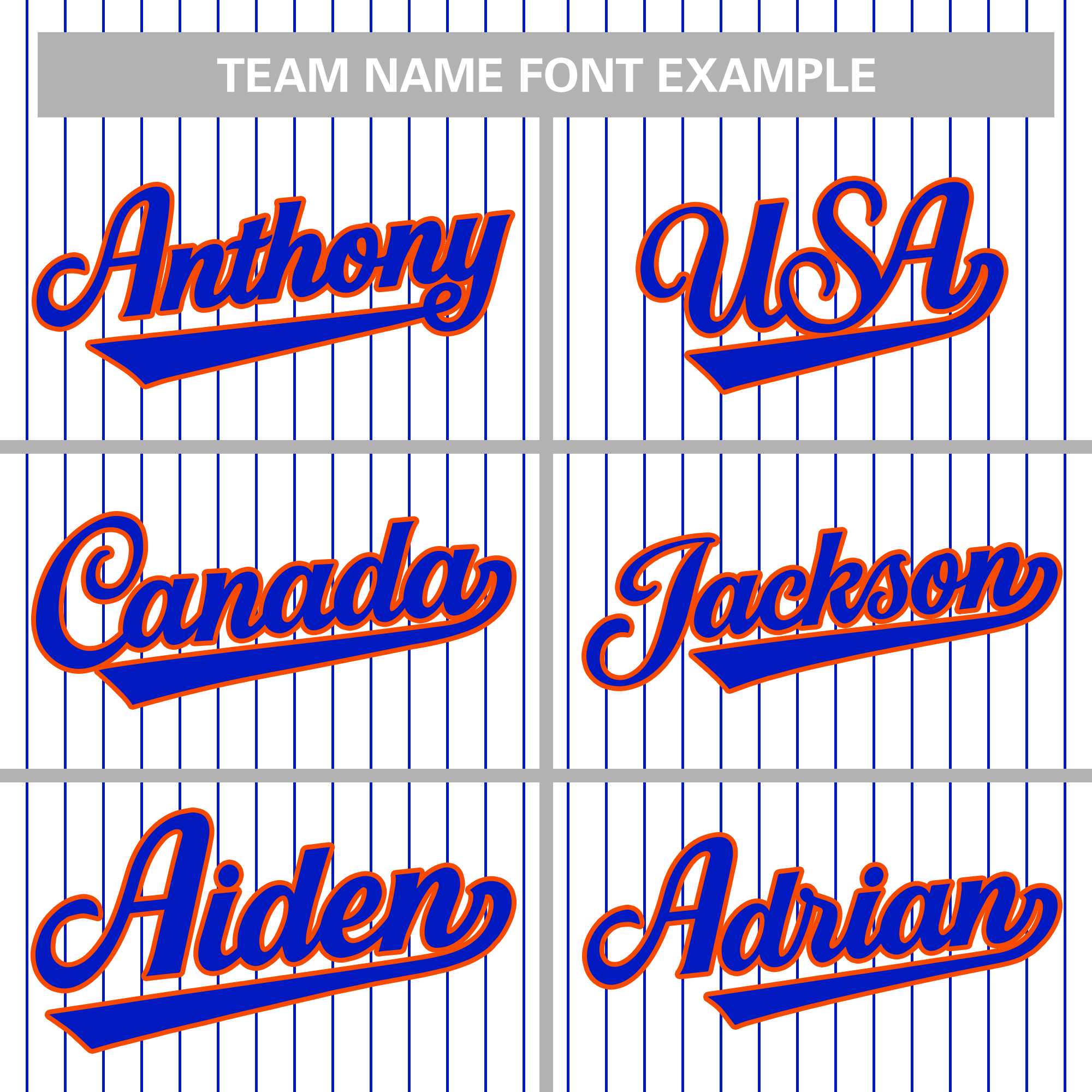 baseball uniform stripes team name font example
