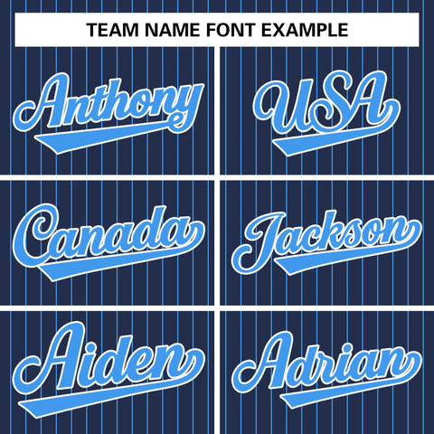 striped baseball uniforms team name font