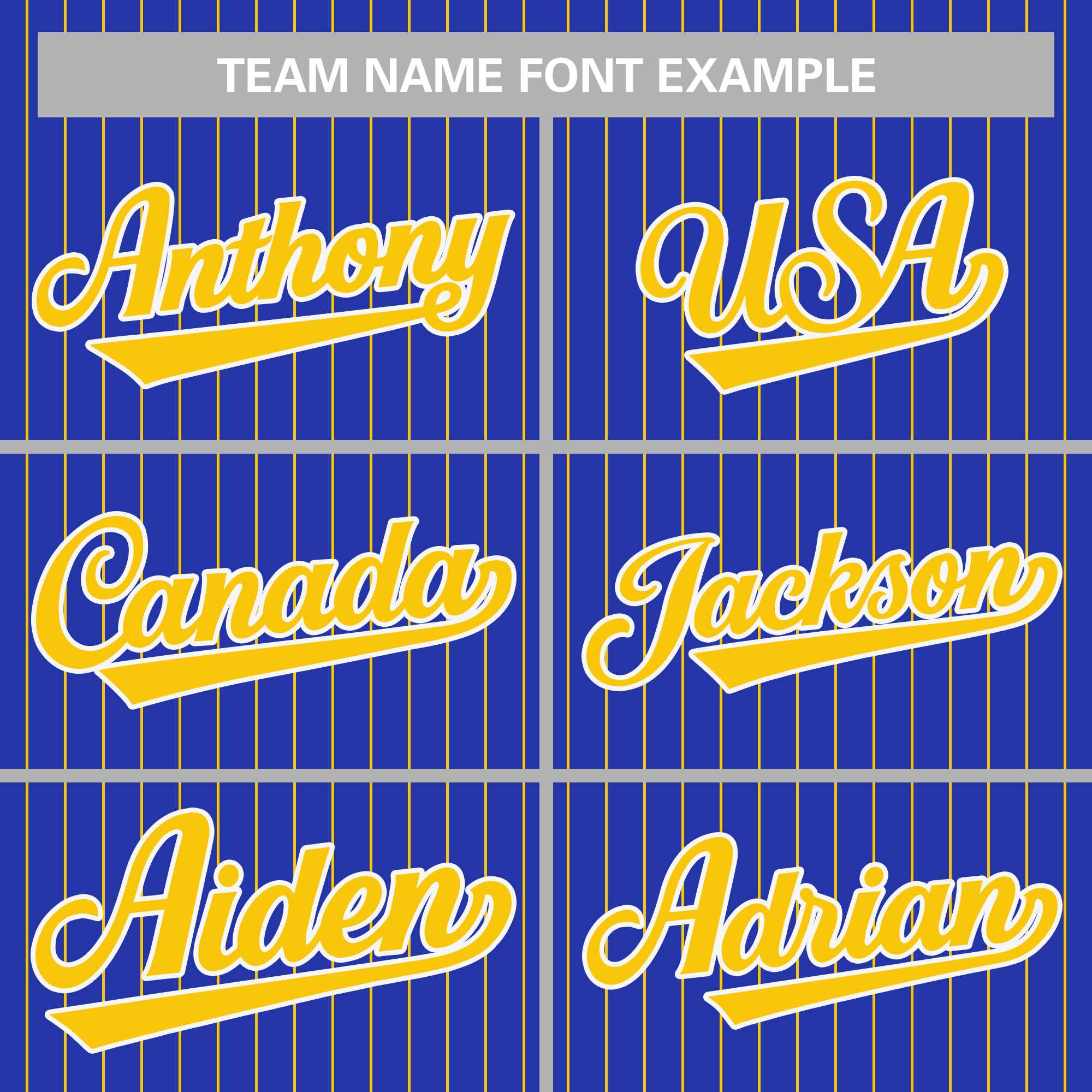 baseball jersey font with stripes