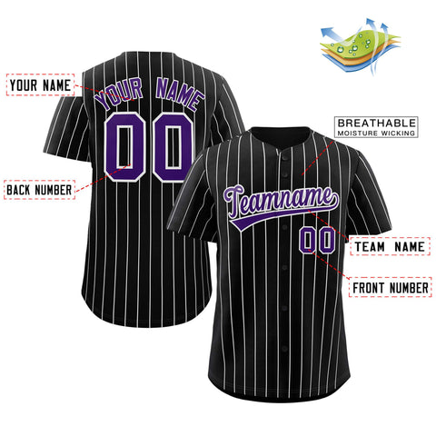 Custom Mens Personalized Pinstripe Baseball Jersey Team Sport Uniforms