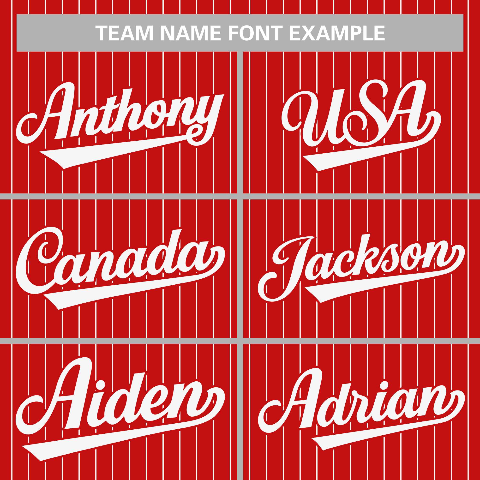 striped baseball jersey team name font